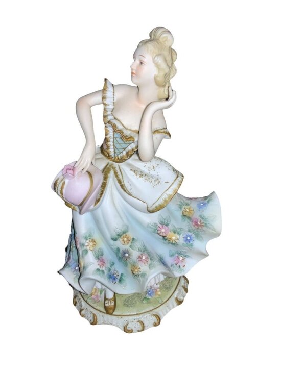 Lefton Other - Lefton Porcelain Dancing Victorian Lady Figurine KW2077B  Vintage